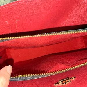 Coach Red Tote Bag with Luxurious Interior